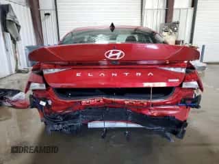 2024 Hyundai Elantra Blue with VIN KMHLM4DJ1RU106230, listed as a Copart auction lot 86231955 with 36,228 mi miles and Salvage title. Bid and sale history available at DreamBid. Image 6.