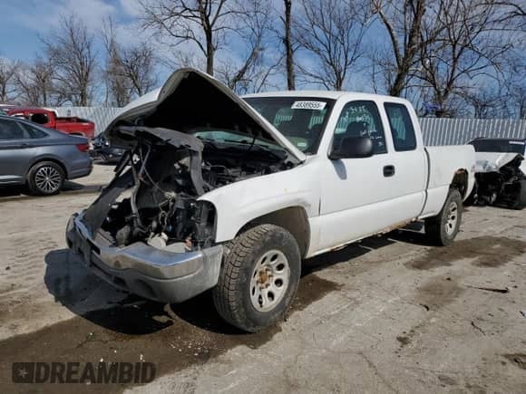 2006 GMC Sierra 1500 Work Truck with VIN 2GTEK19V361303386, listed as a Copart auction lot 48389555 with Not provided miles and Salvage title. Bid and sale history available at DreamBid. Image 1.