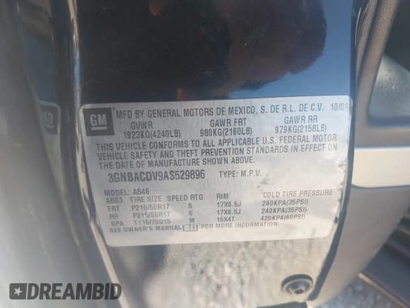 ✅ 2010 Chevrolet HHR 2LT • VIN: 3GNBACDV9AS529896 • Лот: 43458188. Опубликован ранее на IAAI с пробегом 191 984 миль. Бесплатный доступ к архиву аукционных продаж из США и подробный отчёт об истории автомобиля на DreamBid. Изображение 9.