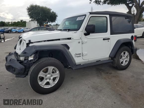 ✅ 2020 Jeep Wrangler Sport S • VIN: 1C4GJXAG1LW288676 • Lot: 65204585. Listed on Copart with 41,864 mi. Free auction sales archive from the USA and detailed vehicle history report at DreamBid. Image 1.