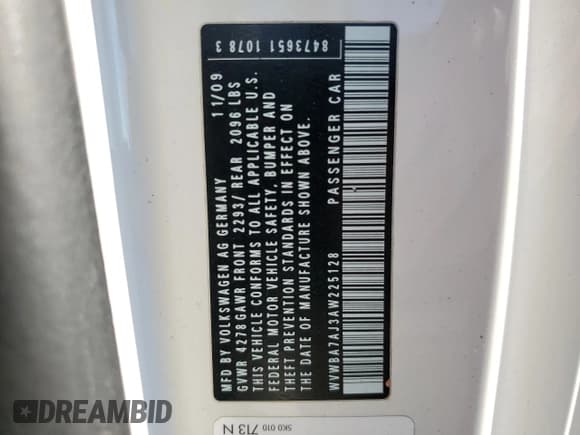 ✅ 2010 Volkswagen Golf • VIN: WVWBA7AJ3AW225128 • Lot: 62100454. Wystawiony na Copart z przebiegiem 97 564 mil. Bezpłatny archiwum sprzedaży aukcyjnych z USA i szczegółowy raport historii pojazdu na DreamBid. Zdjęcie 14.