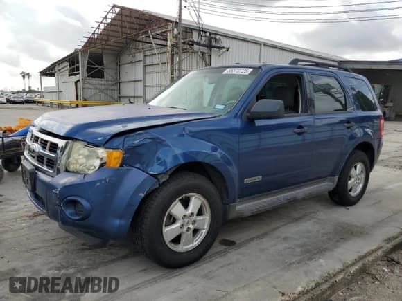 ✅ 2008 Ford Escape XLS • VIN: 1FMCU02ZX8KB02186 • Lot: 55573725. Listed on Copart with 198,514 mi. Free auction sales archive from the USA and detailed vehicle history report at DreamBid. Image 1.