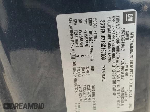 ✅ 2008 Chevrolet Suburban LTZ • VIN: 3GNFK16318G167090 • Lot: 75134844. Wystawiony na Copart z przebiegiem 229 343 mil. Bezpłatny archiwum sprzedaży aukcyjnych z USA i szczegółowy raport historii pojazdu na DreamBid. Zdjęcie 13.