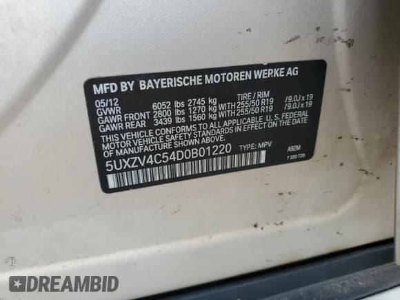 ✅ 2013 BMW X5 xDrive35i • VIN: 5UXZV4C54D0B01220 • Лот: 85898475. Опубликован ранее на Copart с пробегом 116 318 миль. Бесплатный доступ к архиву аукционных продаж из США и подробный отчёт об истории автомобиля на DreamBid. Изображение 13.