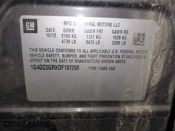 ✅ 2013 Buick LaCrosse Leather • VIN: 1G4GC5GRXDF187298 • Lot: 43615888. Wystawiony na IAAI z przebiegiem 72 842 mil. Bezpłatny archiwum sprzedaży aukcyjnych z USA i szczegółowy raport historii pojazdu na DreamBid. Zdjęcie 9.