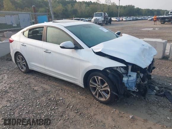 ✅ 2017 Hyundai Elantra SE • VIN: 5NPD84LFXHH023754 • Lot: 43152131. Listed on IAAI with 116,580 mi. Free auction sales archive from the USA and detailed vehicle history report at DreamBid. Image 1.