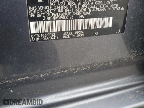 ✅ 2010 Toyota RAV4 Sport • VIN: JTMWF4DV0A5030173 • Lot: 90403795. Wystawiony na Copart z przebiegiem 108 616 mil. Bezpłatny archiwum sprzedaży aukcyjnych z USA i szczegółowy raport historii pojazdu na DreamBid. Zdjęcie 13.