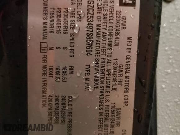 2007 Saturn VUE V6 z VIN 5GZCZ53497S867604, wystawiony jako Copart lot #79205124 z przebiegiem 179 013 mil mil oraz Czysty tytuł • Clean title. Historia ofert i sprzedaży dostępna na DreamBid. Obrazek 13.