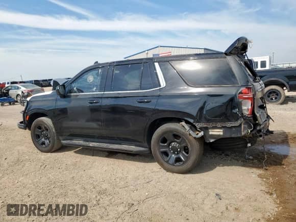 2023 Chevrolet Tahoe Commercial z VIN 1GNSKLED8PR164934, wystawiony jako Copart lot #65929295 z przebiegiem Nie podano mil oraz Szkoda całkowita • Salvage title. Historia ofert i sprzedaży dostępna na DreamBid. Obrazek 2.