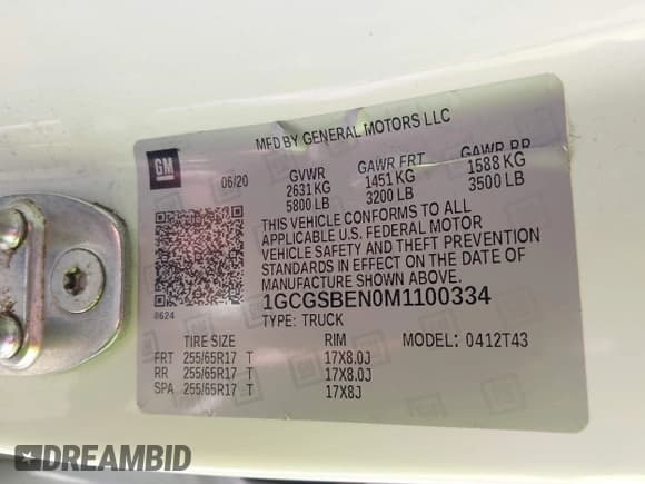 ✅ 2021 Chevrolet Colorado 2WD Work Truck • VIN: 1GCGSBEN0M1100334 • Лот: 43433489. Опубликован ранее на IAAI с пробегом 87 605 миль. Бесплатный доступ к архиву аукционных продаж из США и подробный отчёт об истории автомобиля на DreamBid. Изображение 9.