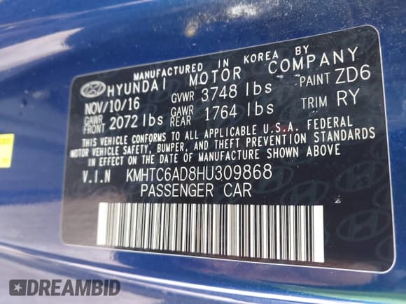 ✅ 2017 Hyundai Veloster • VIN: KMHTC6AD8HU309868 • Lot: 41394243. Wystawiony na IAAI z przebiegiem 116 739 mil. Bezpłatny archiwum sprzedaży aukcyjnych z USA i szczegółowy raport historii pojazdu na DreamBid. Zdjęcie 9.