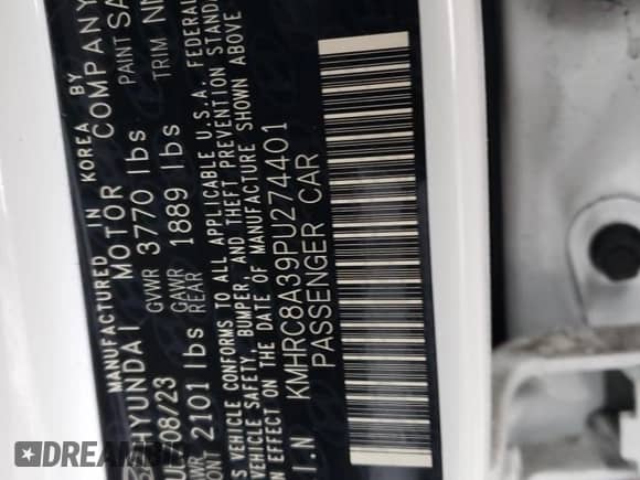 ✅ 2023 Hyundai Venue SEL • VIN: KMHRC8A39PU274401 • Лот: 38358634. Размещён на Copart с пробегом 10 272 миль миль. Получите бесплатный доступ к архиву аукционных продаж из США и посмотрите подробный отчёт об истории автомобиля на DreamBid. Изображение 12.