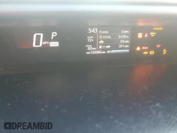 ✅ 2018 Toyota Prius Two • VIN: JTDKDTB39J1614241 • Lot: 91489795. Listed on Copart with 132,060 mi. Free auction sales archive from the USA and detailed vehicle history report at DreamBid. Image 9.