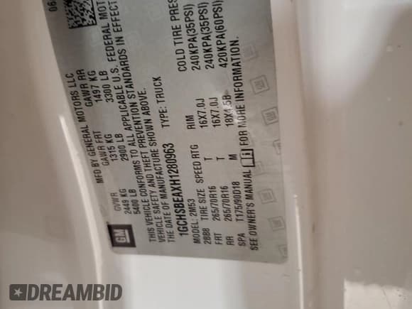 ✅ 2017 Chevrolet Colorado 2WD WT • VIN: 1GCHSBEAXH1280963 • Лот: 89677915. Опубликован ранее на Copart с пробегом 141 767 миль. Бесплатный доступ к архиву аукционных продаж из США и подробный отчёт об истории автомобиля на DreamBid. Изображение 12.