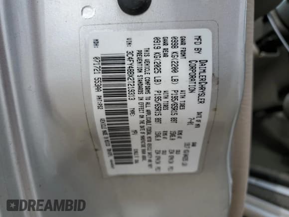 ✅ 2002 Chrysler PT Cruiser • VIN: 3C4FY48BX2T219313 • Лот: 54863465. Опубликован ранее на Copart с пробегом 101 098 миль. Бесплатный доступ к архиву аукционных продаж из США и подробный отчёт об истории автомобиля на DreamBid. Изображение 13.