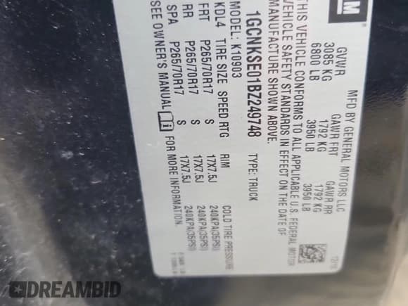 ✅ 2011 Chevrolet Silverado 1500 LT • VIN: 1GCNKSE01BZ249748 • Lot: 63992825. Listed on Copart with 90,636 mi. Free auction sales archive from the USA and detailed vehicle history report at DreamBid. Image 12.