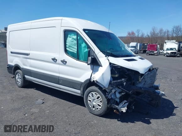 ✅ 2023 Ford Transit Cargo • VIN: 1FTBR1C89PKB73519 • Lot: 41805749. Listed on IAAI with 51,694 mi. Free auction sales archive from the USA and detailed vehicle history report at DreamBid. Image 1.