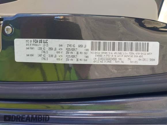 ✅ 2016 Dodge Grand Caravan SXT • VIN: 2C4RDGCG6GR234589 • Лот: 43524188. Опубликован ранее на IAAI с пробегом 93 373 миль. Бесплатный доступ к архиву аукционных продаж из США и подробный отчёт об истории автомобиля на DreamBid. Изображение 9.