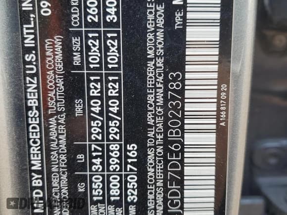 ✅ 2018 Mercedes-Benz GLS 550 • VIN: 4JGDF7DE6JB023783 • Lot: 81391215. Listed on Copart with 127,314 mi. Free auction sales archive from the USA and detailed vehicle history report at DreamBid. Image 13.