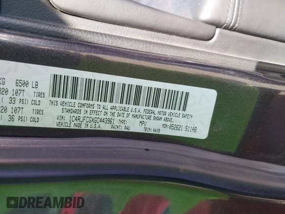 ✅ 2016 Jeep Grand Cherokee Overland • VIN: 1C4RJFCGXGC443961 • Lot: 42639434. Wystawiony na IAAI z przebiegiem 122 216 mil. Bezpłatny archiwum sprzedaży aukcyjnych z USA i szczegółowy raport historii pojazdu na DreamBid. Zdjęcie 9.