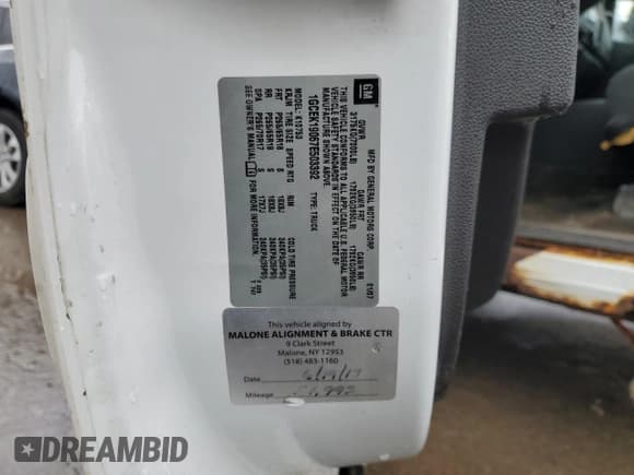 ✅ 2007 Chevrolet Silverado 1500 1LT • VIN: 1GCEK19067E503392 • Лот: 92082535. Опубликован ранее на Copart с пробегом 132 328 миль. Бесплатный доступ к архиву аукционных продаж из США и подробный отчёт об истории автомобиля на DreamBid. Изображение 12.