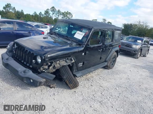 ✅ 2018 Jeep Wrangler Unlimited Sport S • VIN: 1C4HJXDGXJW152723 • Lot: 43616338. Listed on IAAI with 77,566 mi. Free auction sales archive from the USA and detailed vehicle history report at DreamBid. Image 17.