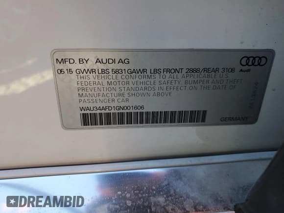 ✅ 2016 Audi A8 3.0T • VIN: WAU34AFD1GN001606 • Лот: 44488235. Опубликован ранее на Copart с пробегом 82 146 миль. Бесплатный доступ к архиву аукционных продаж из США и подробный отчёт об истории автомобиля на DreamBid. Изображение 12.