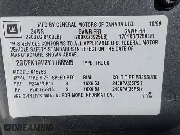 ✅ 2000 Chevrolet Silverado 1500 LS • VIN: 2GCEK19V2Y1186595 • Lot: 42780868. Wystawiony na IAAI z przebiegiem 220 024 mil mil. Skorzystaj z bezpłatnego archiwum sprzedaży aukcyjnych z USA i zobacz szczegółowy raport historii pojazdu na DreamBid. Zdjęcie 9.