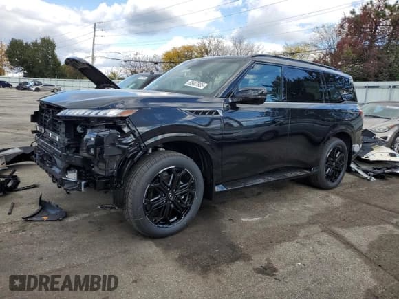 ✅ 2026 Infiniti QX80 • VIN: JN8AZ3DB9T9431156 • Лот: 85407935. Опубликован ранее на Copart с пробегом 15 миль. Бесплатный доступ к архиву аукционных продаж из США и подробный отчёт об истории автомобиля на DreamBid. Изображение 1.