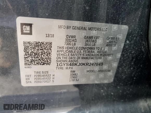 ✅ 2019 Cadillac Escalade Luxury • VIN: 1GYS4BKJ0KR247848 • Lot: 71047715. Wystawiony na Copart z przebiegiem 86 879 mil. Bezpłatny archiwum sprzedaży aukcyjnych z USA i szczegółowy raport historii pojazdu na DreamBid. Zdjęcie 14.