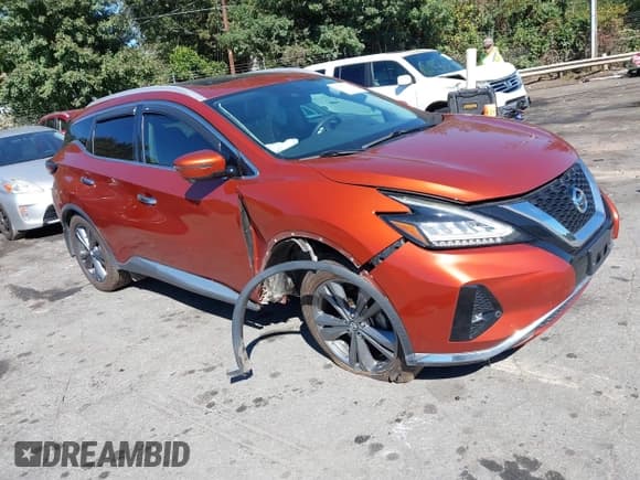 ✅ 2020 Nissan Murano Platinum • VIN: 5N1AZ2DJ9LN110329 • Lot: 43456515. Wystawiony na IAAI z przebiegiem 63 626 mil. Bezpłatny archiwum sprzedaży aukcyjnych z USA i szczegółowy raport historii pojazdu na DreamBid. Zdjęcie 1.