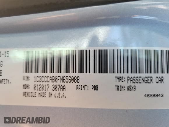 ✅ 2015 Chrysler 200 Limited • VIN: 1C3CCCAB0FN656088 • Лот: 42727369. Опубликован ранее на IAAI с пробегом 154 091 миль. Бесплатный доступ к архиву аукционных продаж из США и подробный отчёт об истории автомобиля на DreamBid. Изображение 9.