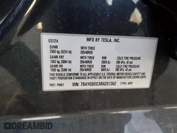✅ 2024 Tesla Model Y Long Range • VIN: 7SAYGDEE3RA251362 • Лот: 85402225. Опубликован ранее на Copart с пробегом 22 030 миль. Бесплатный доступ к архиву аукционных продаж из США и подробный отчёт об истории автомобиля на DreamBid. Изображение 14.