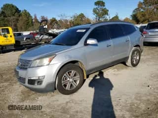 2015 Chevrolet Traverse LT z VIN 1GNKRHKD8FJ181758, wystawiony jako Copart lot #91348645 z przebiegiem 172 211 mil mil oraz Czysty tytuł • Clean title. Historia ofert i sprzedaży dostępna na DreamBid. Obrazek 1.