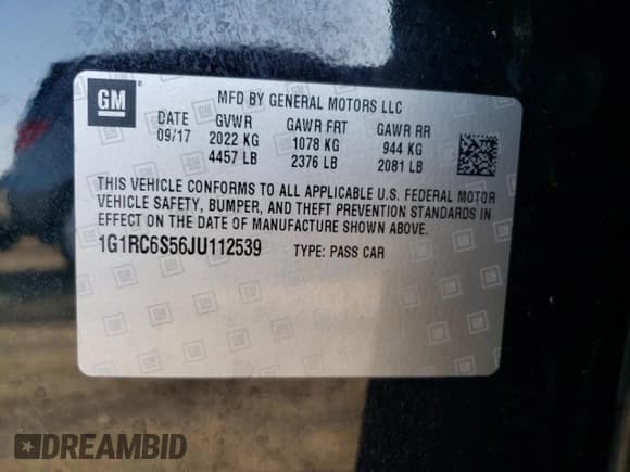 ✅ 2018 Chevrolet Volt LT • VIN: 1G1RC6S56JU112539 • Lot: 65503153. Wystawiony na Copart z przebiegiem 33 046 mil. Bezpłatny archiwum sprzedaży aukcyjnych z USA i szczegółowy raport historii pojazdu na DreamBid. Zdjęcie 12.