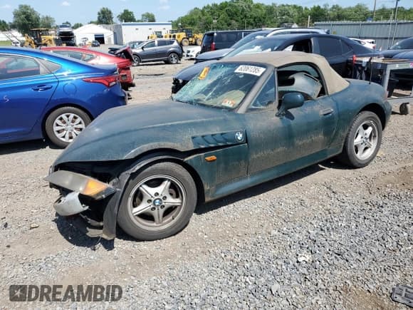 ✅ 1997 BMW 3 Series Z3 1.9 • VIN: 4USCH7329VLB79699 • Лот: 62061285. Опубликован ранее на Copart с пробегом Не указан. Бесплатный доступ к архиву аукционных продаж из США и подробный отчёт об истории автомобиля на DreamBid. Изображение 1.