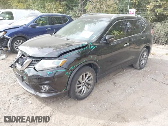 ✅ 2015 Nissan Rogue SV • VIN: 5N1AT2MV5FC921212 • Lot: 43468574. Listed on IAAI with 136,950 mi. Free auction sales archive from the USA and detailed vehicle history report at DreamBid. Image 2.
