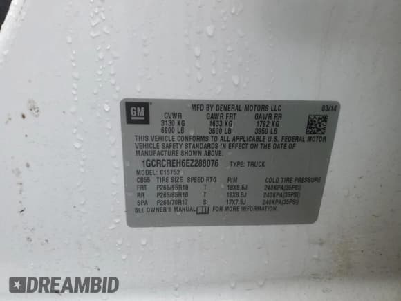 ✅ 2014 Chevrolet Silverado 1500 LT • VIN: 1GCRCREH6EZ288076 • Лот: 73295944. Опубликован ранее на Copart с пробегом 200 373 миль. Бесплатный доступ к архиву аукционных продаж из США и подробный отчёт об истории автомобиля на DreamBid. Изображение 13.