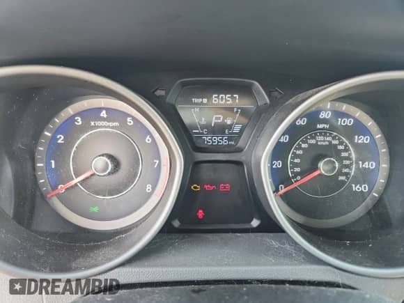 2014 Hyundai Elantra SE with VIN KMHDH4AE4EU212360, listed as a Copart auction lot 63861695 with 75,956 mi miles and Salvage title. Bid and sale history available at DreamBid. Image 9.