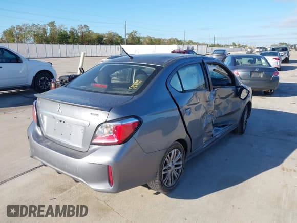 ✅ 2022 Mitsubishi Mirage ES • VIN: ML32FUFJXNHF01409 • Lot: 43674990. Listed on IAAI with 89,463 mi. Free auction sales archive from the USA and detailed vehicle history report at DreamBid. Image 4.