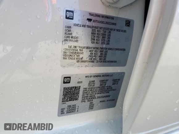 ✅ 2025 GMC Sierra 1500 Denali • VIN: 1GTUUGEL3SZ224900 • Лот: 80203745. Опубликован ранее на Copart с пробегом 3 603 миль. Бесплатный доступ к архиву аукционных продаж из США и подробный отчёт об истории автомобиля на DreamBid. Изображение 12.