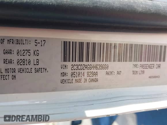 2017 Dodge Challenger SXT Plus z VIN 2C3CDZAG6HH639660, wystawiony jako IAAI lot #43218917 z przebiegiem 147 004 mil mil oraz . Historia ofert i sprzedaży dostępna na DreamBid. Obrazek 9.