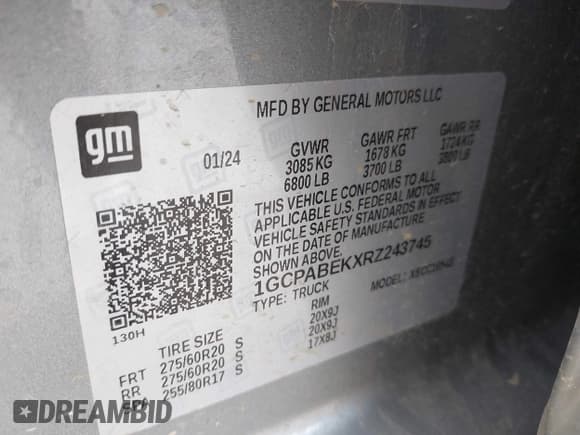 ✅ 2024 Chevrolet Silverado 1500 Custom • VIN: 1GCPABEKXRZ243745 • Lot: 43280595. Wystawiony na IAAI z przebiegiem 39 029 mil. Bezpłatny archiwum sprzedaży aukcyjnych z USA i szczegółowy raport historii pojazdu na DreamBid. Zdjęcie 9.
