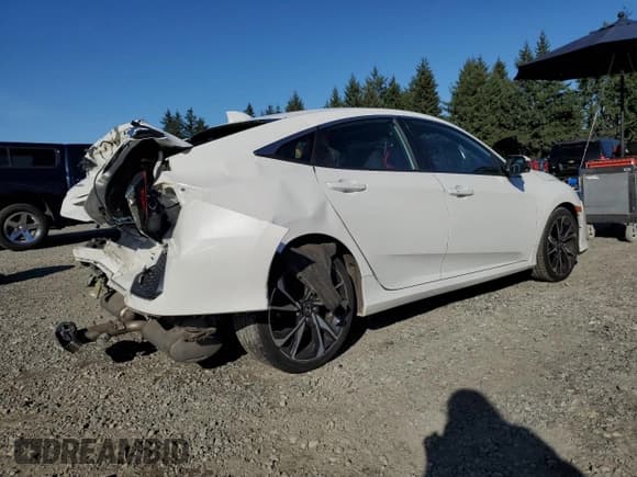 ✅ 2019 Honda Civic Si • VIN: 2HGFC1E57KH700707 • Lot: 82056325. Listed on Copart with 78,056 mi. Free auction sales archive from the USA and detailed vehicle history report at DreamBid. Image 3.