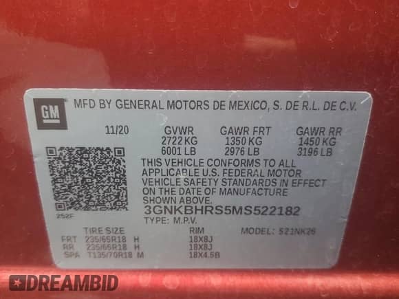 2021 Chevrolet Blazer LT z VIN 3GNKBHRS5MS522182, wystawiony jako Copart lot #65652224 z przebiegiem 47 436 mil mil oraz Szkoda całkowita • Salvage title. Historia ofert i sprzedaży dostępna na DreamBid. Obrazek 13.