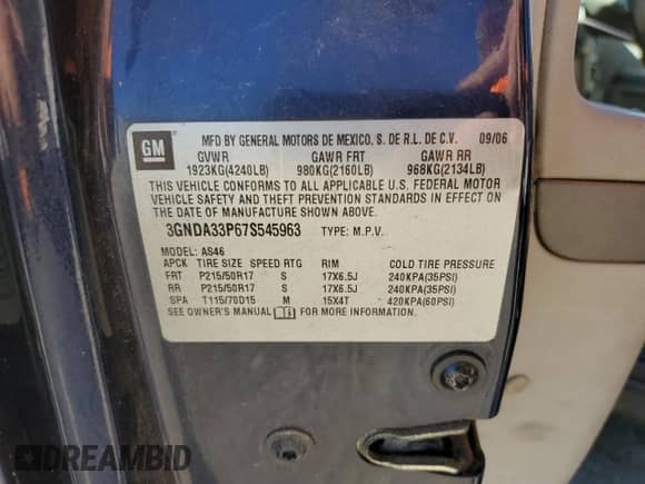 ✅ 2007 Chevrolet HHR LT • VIN: 3GNDA33P67S545963 • Лот: 79601484. Размещён на Copart с пробегом 270 140 миль миль. Получите бесплатный доступ к архиву аукционных продаж из США и посмотрите подробный отчёт об истории автомобиля на DreamBid. Изображение 13.