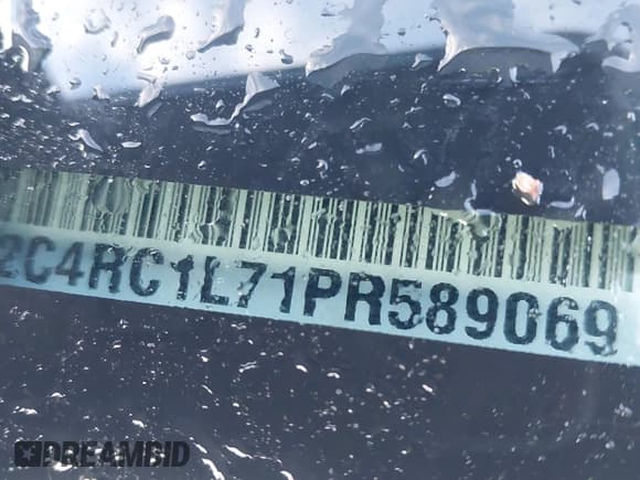 ✅ 2023 Chrysler Pacifica Hybrid Touring L • VIN: 2C4RC1L71PR589069 • Lot: 43541878. Listed on IAAI with 79,343 mi. Free auction sales archive from the USA and detailed vehicle history report at DreamBid. Image 22.