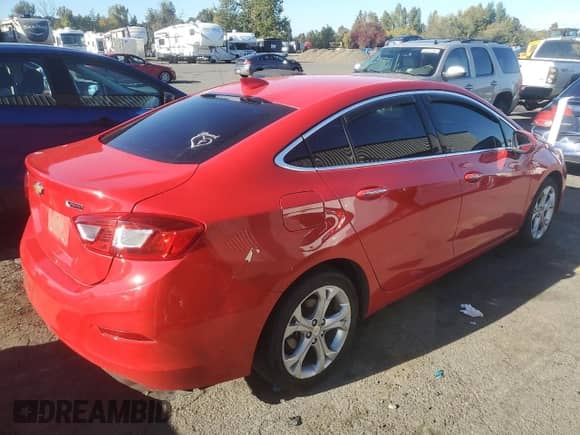 2017 Chevrolet Cruze Premier with VIN 1G1BF5SM8H7258895, listed as a Copart auction lot 86518225 with 78,845 mi miles and Salvage title. Bid and sale history available at DreamBid. Image 3.