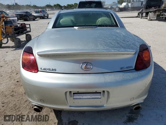 ✅ 2002 Lexus SC 430 • VIN: JTHFN48Y120002712 • Lot: 57078505. Listed on Copart with 129,826 mi. Free auction sales archive from the USA and detailed vehicle history report at DreamBid. Image 6.