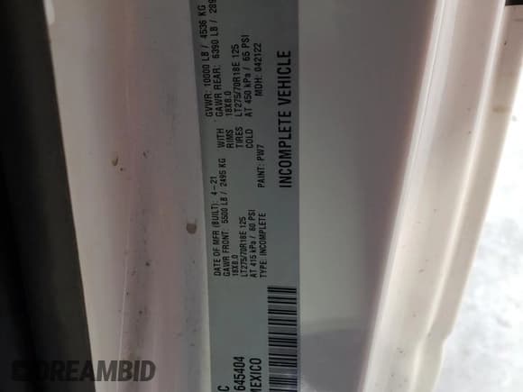 ✅ 2021 Ram 2500 • VIN: 3C7WR5AJ2MG645404 • Lot: 82789584. Wystawiony na Copart z przebiegiem 16 482 mil. Bezpłatny archiwum sprzedaży aukcyjnych z USA i szczegółowy raport historii pojazdu na DreamBid. Zdjęcie 12.